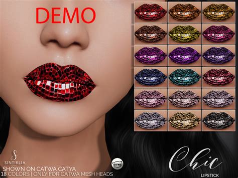 second life marketplace sintiklia lipstick chic catwa demo