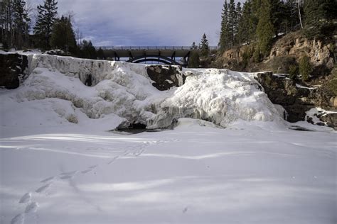 Frozen Waterfalls At Gooseberry Falls State Park Minnesota Image