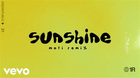 onerepublic moti sunshine moti remix [official audio] youtube music