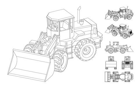 Front End Loader Drawing At Explore Collection Of