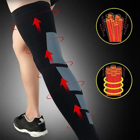 Calf Leg Support Varicose Veins Knee Compression Long Sleeve Socks Men