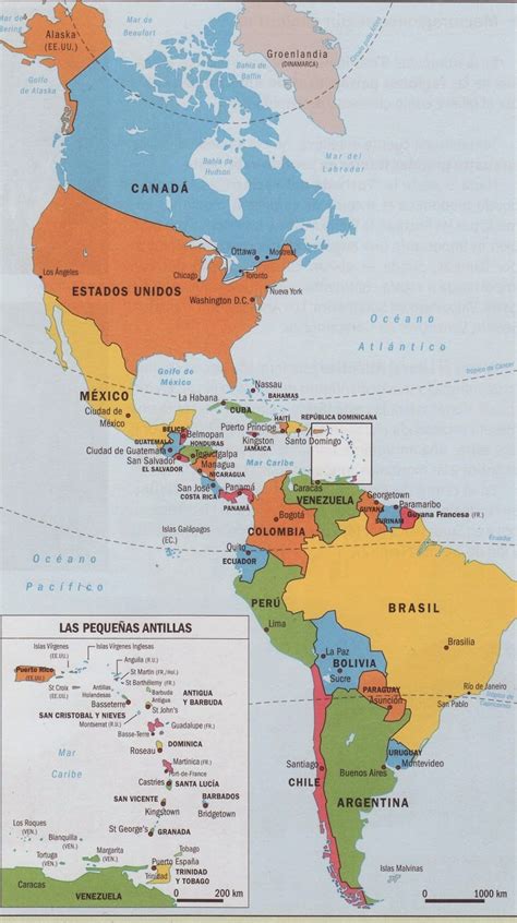 Mapa Pol Tico De Am Rica Mapa De America Mapa De America Latina