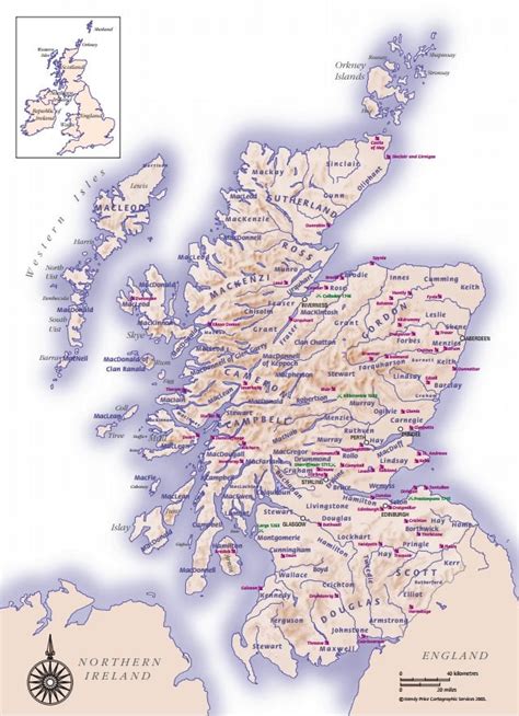 Map Of Scottish Surnames And Their Origins Reurope
