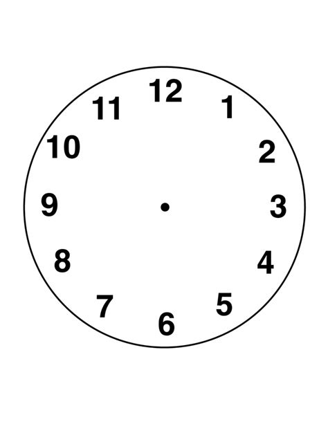 Numbers On A Clock Face Worksheet