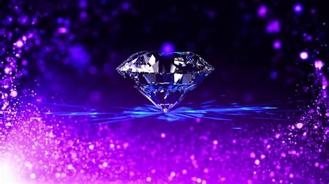 Romantic And Beautiful Purple Particle Crystal Diamond Dynamic