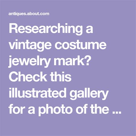 Vintage And Collectible Costume Jewelry Marks Vintage Jewelry