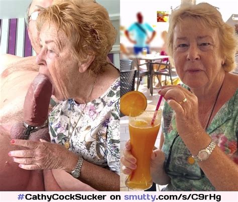 CathyCockSucker Cum Guzzling Slut Granny Cathy El Er Gets Exposed As