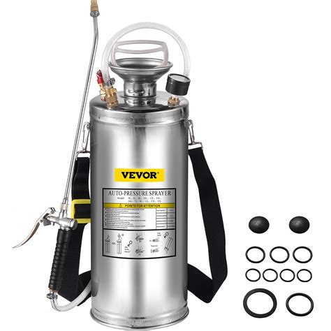 Vevor Vevor 2gal Stainless Steel Sprayer Set With 20 Wandand Handle