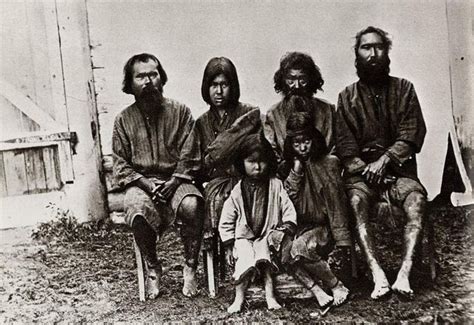 A Group Of Ainu An Indigenous People Who Lived In The Northern Island