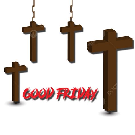 Good Friday Vector Art Png Three Crosses With A Heart On Good Friday