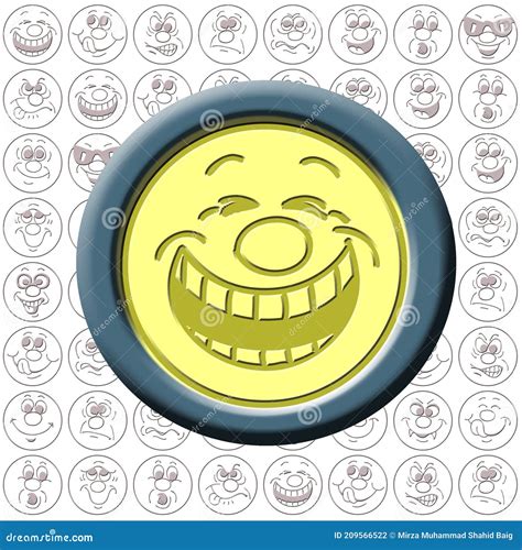 Funny Emojis Face 3d Illustration For Kids Stylish Emoticon Set 4 Stock