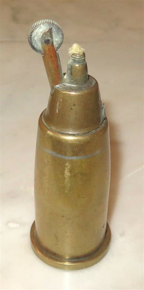 Vintage Antique Military Wwi Brass Large Bullet Shell Trench Art