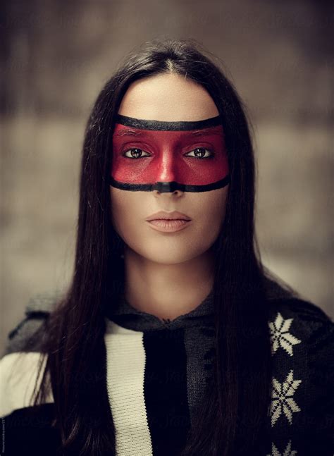 Native American Woman By Mosuno Indian Makeup Stocksy United
