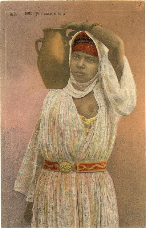Lot Antique Vintage Postcard Morocco Nude