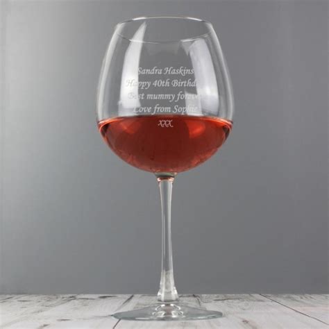 Personalised Bottle Of Wine Glass Uk