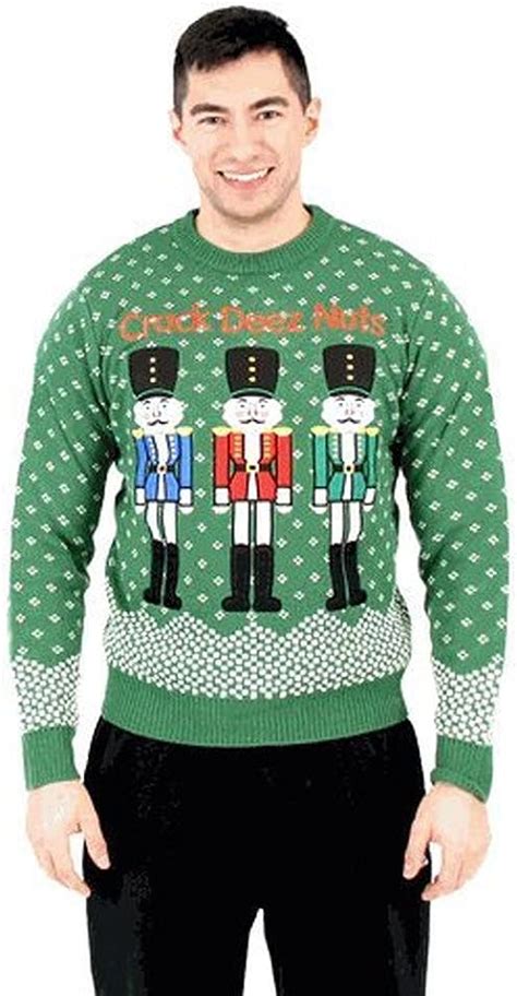 Costume Agent Ugly Christmas Crack Deez Nuts Adult Sweater