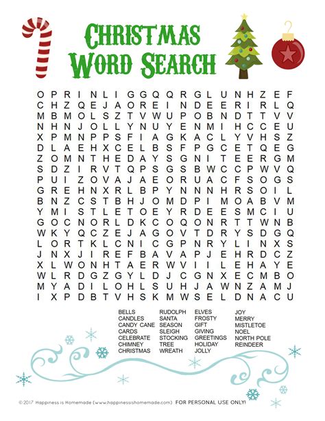 Other answers are valid as long as students reasonably integrate information from the text. Printable Christmas Word Search for Kids & Adults ...
