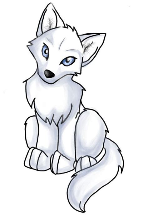 Anime Wolf Pup Easy Clipart Best Cartoon Wolf Drawing Wolf Drawing Easy Husky Drawing Cute