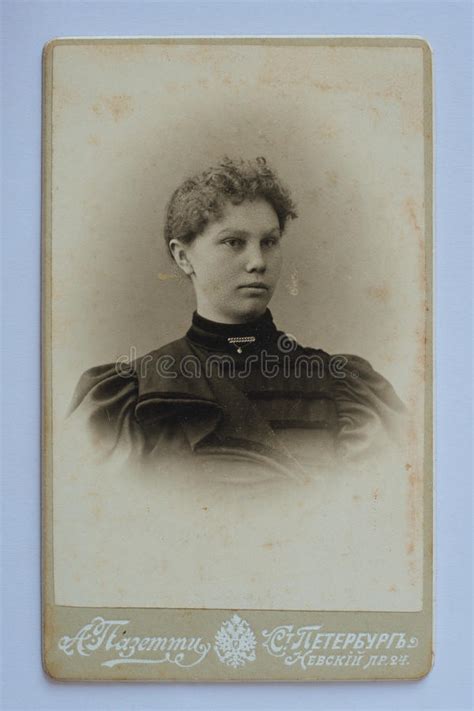 Original 1890s Antique Photo Of A Young Woman Stock Image Image Of