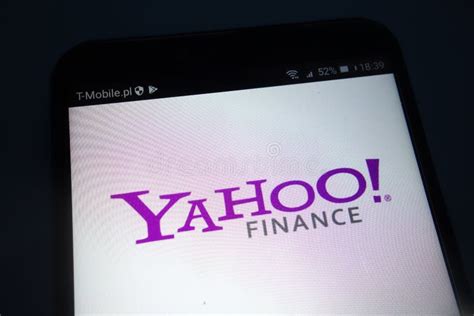 Yahoo Finance Logo On Smartphone Editorial Photo Image Of