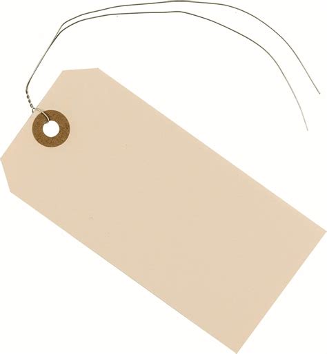 Manila Paper Tags With Wire Attached 4 34 X 2 38 12 X 6 Cm Box Of