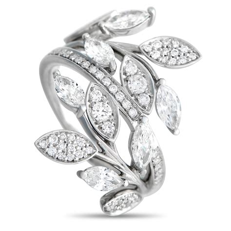 Tiffany Co Platinum And Diamond Victoria Bypass Ring Available For