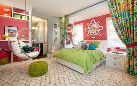 Rosa Wandfarbe Hängesessel Ideen Bunt Bedroom Design