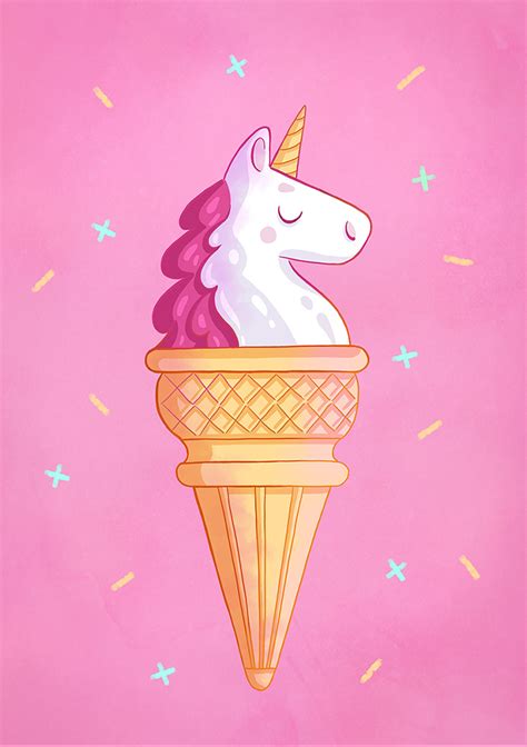 Special Summer Ice Creams Unicorn Ice Cream Glace Licorne By