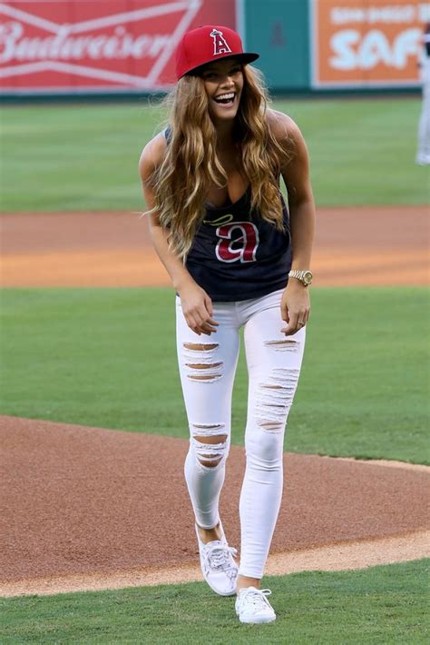 Nina Agdal At The Angels Baseball Stadium In Anaheim August 2015 • Celebmafia