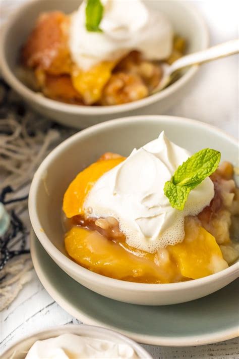 Yield 8 to 10 servings. Easy Peach Cobbler Recipe (Made with Canned Peaches) {VIDEO}