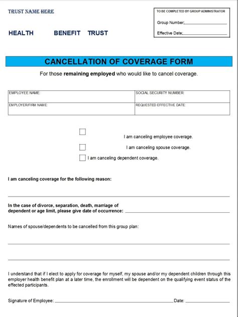 Insurance Cancellation Letter Templates Excel Word Template