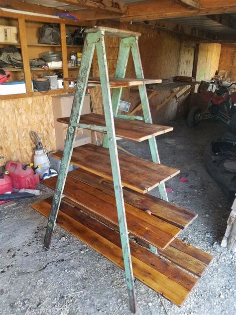 Making Wood Working Plans Work For You Ladder Shelf Ladder Shelf Diy