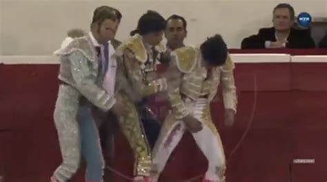 Video Blood Soaked Matador Gored In Genitals By Bull In Mexico Daily