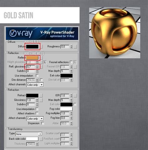 Vray V Ray 3ds Max Gold Satin Architecture Student Portfolio