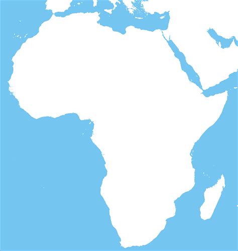 Blank Africa Physical Map Labeled Map Of Africa With