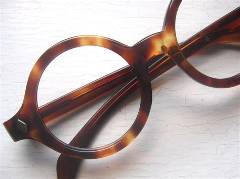 large thick 60 s round tortoise eyeglass frames