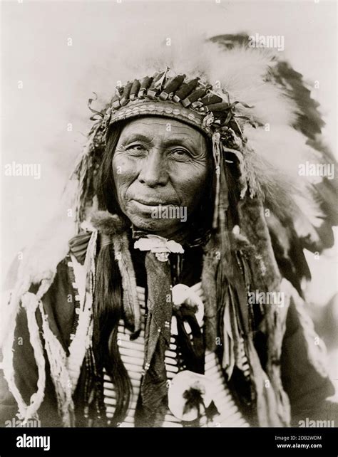 Black Thunder Sioux Indian Head And Shoulders Portrait Facing