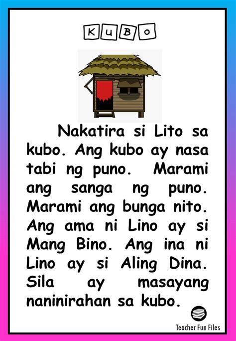 Teacher Fun Files Tagalog Reading Passages 8