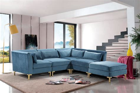 Chic Home Guison Modular Chaise Sectional Sofa With 6 Throw Pillows