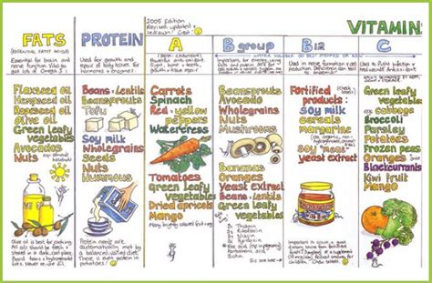 Human Nutritional Needs Chart