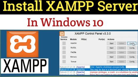 Install XAMPP Server In Windows FIXED XAMPP Error Apache Shutdown Unexpectedly YouTube