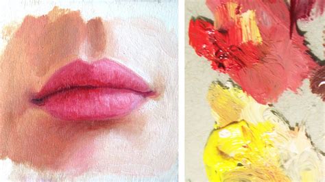 How To Paint A Realistic Mouthlips Oil Painting Tutorial Watercolor
