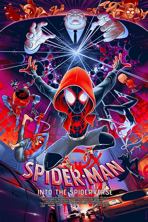 Spider Man Into The Spider Verse Poster By Martin Ansin And Mondo