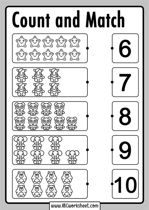 Printable Number Match Worksheet