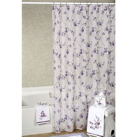 Guest Bath Purple Shower Curtain Lavender Shower Curtain Flower Shower Curtain