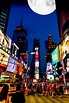 Moon over Times Square Free Stock Photo | FreeImages