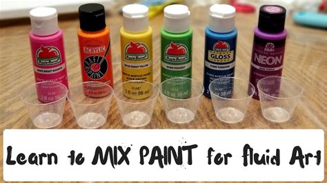 How To Mix Acrylic Paints For Fluid Art Youtube