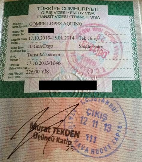 What Does A Turkish Visa Look Like