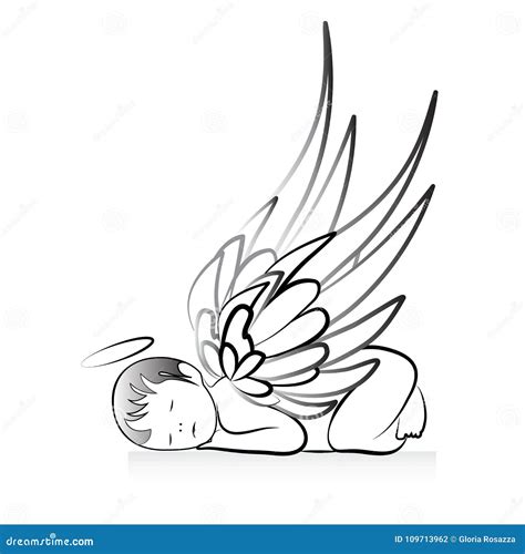 Sleeping Angel Baby Clipart