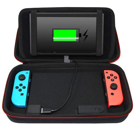 Nintendo Switch Carrying Charger Case with Stand +10000mAh Rechargeable ...